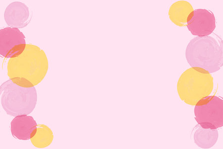 Abstract watercolor background in pink and yellow colors. Vector illustration.のイラスト素材