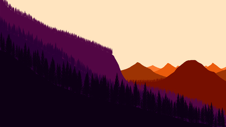 landscape with huge mountainsの写真素材