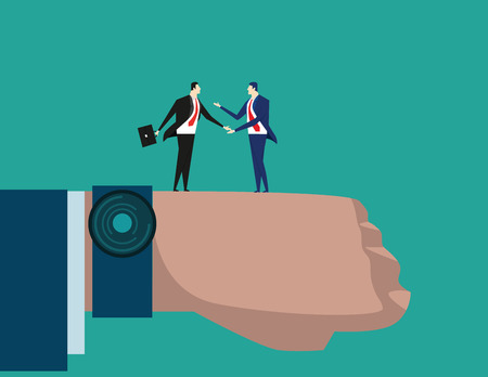 Cooperation. Concept business illustration. Vector flatのイラスト素材