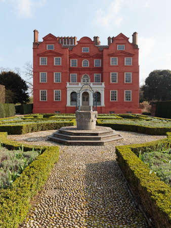 Rear view of The Dutch House part of Kew Palace a British royal palace in Kew Gardens, London, Englandのeditorial素材