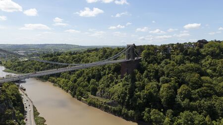 Clifton Suspension Bridge, Bristol, England, United Kingdomの写真素材