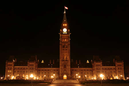 The Peace Tower, Centre Block, Parliament Hill, Ottawa, Ontario, Canadaのeditorial素材