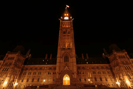 The Peace Tower, Centre Block, Parliament Hill, Ottawa, Ontario, Canadaのeditorial素材