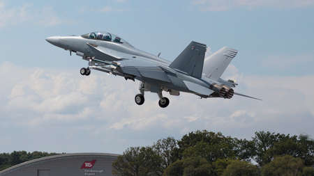 Boeing F/A-18E/F Super Hornet, Farnborough International Airshow, Farnborough Airport, Rushmoor,...