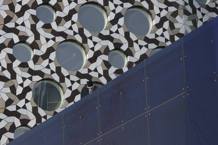 Architectural details, buildings near the O2 arena, North Greenwich, London, England, United Kingdom
