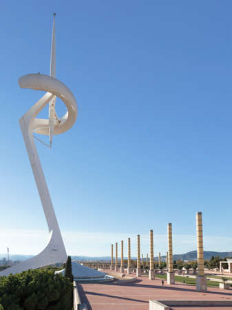 A Communications Tower in Barcelona, Catalonia, Spainのeditorial素材