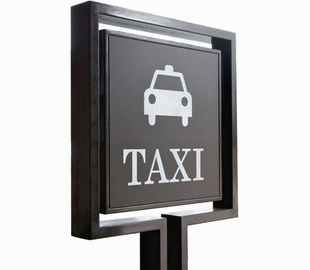 Taxi sigh for call taxiの写真素材