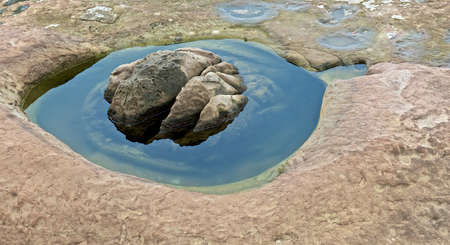 rock in the waterの写真素材