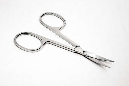 nail scissors isolated on a white backgroundの写真素材