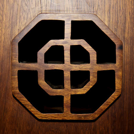 woodcarving windowの写真素材