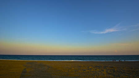 sunset over seaの写真素材