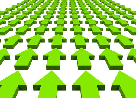 Increase and Growth in the Form of Arrows on White Backgroundの写真素材