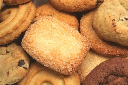 Assorted Cookies Variety Different Types Food Background