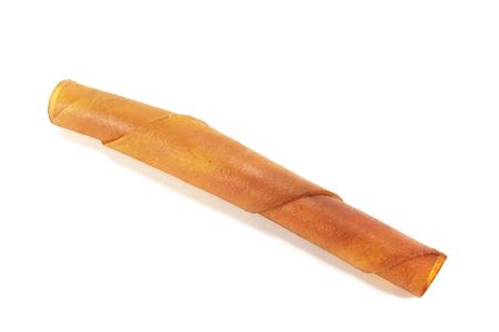 Rawhide Chew Toy For Dogs on a white surface backgroundの写真素材