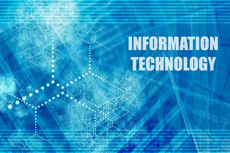 Information Technology Blue Abstract Background with Internet Network