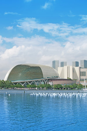 A Singapore Tourism City Skyline Culture Theaterのeditorial素材