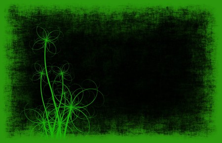 A Grunge Background Floral Abstract in Greenの写真素材
