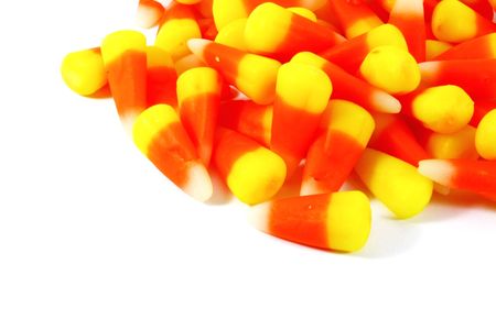 Candy Corn Isolated on a White Background