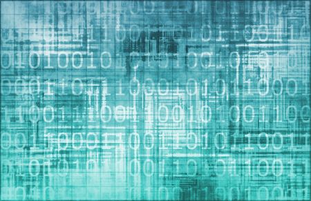 Bad Technology in Light Blue on Binary Background