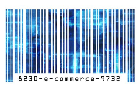 Online Shopping E-commerce on the Internet Barcodeの写真素材