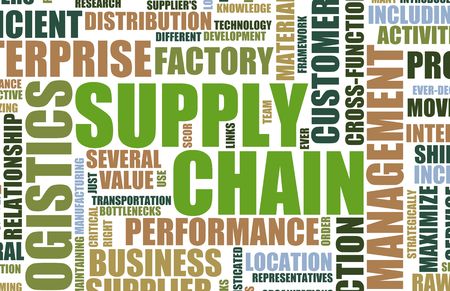 Supply Chain Management Background as Design Artの写真素材