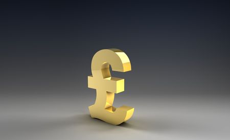 Pound Sign on Corporate Background in 3dの写真素材