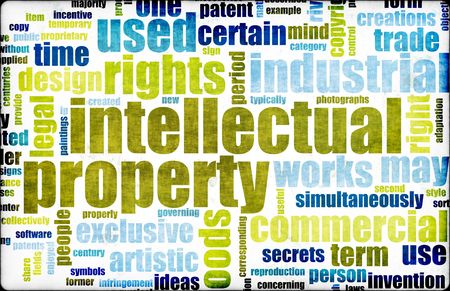 Intellectual Property Concept Word Cloud as Artの写真素材