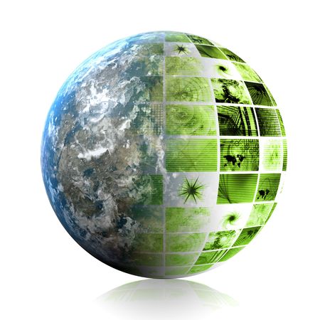 Green Global Business Technology as a Abstractの写真素材