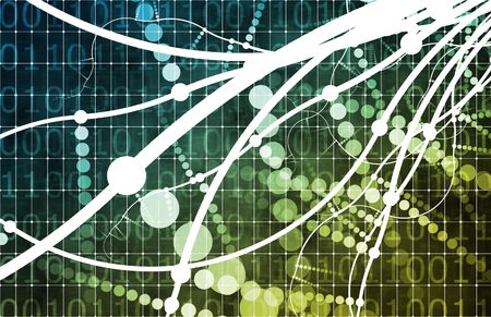 A Technology Abstract as a Data Energy Gridの写真素材