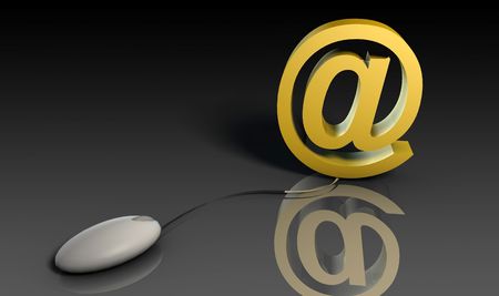 Web Email Using Internet and Mouse in 3dの写真素材
