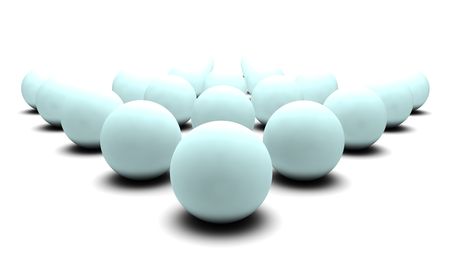 Digital Spheres in 3d on White Backgroundの写真素材
