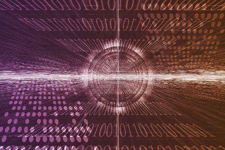 Cyber Business System Data Abstract Background Wallpaperの写真素材