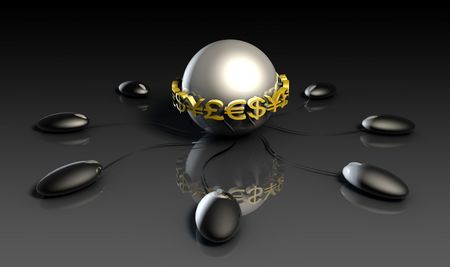Virtual Money or Credits With Electronic Bankingの写真素材