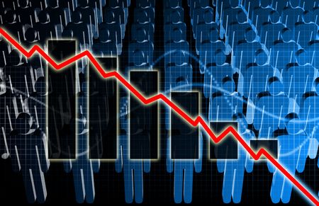 Unstable Economy With a Reduced Jobs Market の写真素材
