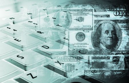Filing Taxes Online From Your Income Abstractの写真素材