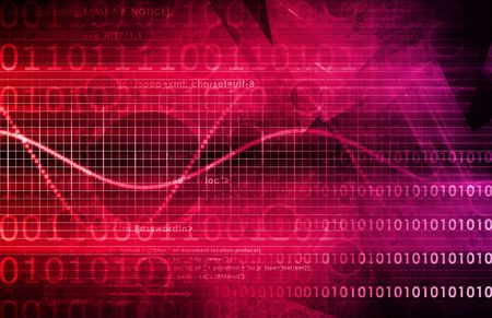 Modern Technology Code Illustration Lines as Artの写真素材