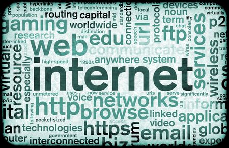 Internet Web Abstract on a Digital Backgroundの写真素材
