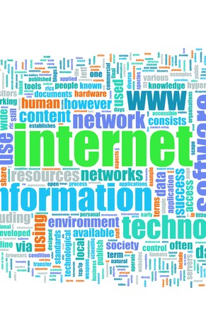 Internet Technology Tag Cloud Creative Backgroundの写真素材