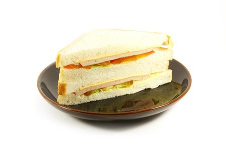 Sandwich Ham and Cheese Classical White Breadの写真素材