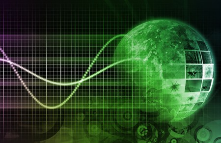 Future Technology of the World Data Gridの写真素材