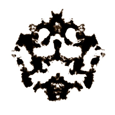Rorschach Test of an Ink Blot Cardの写真素材