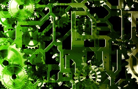 Machinery Background with Moving Parts as Concept