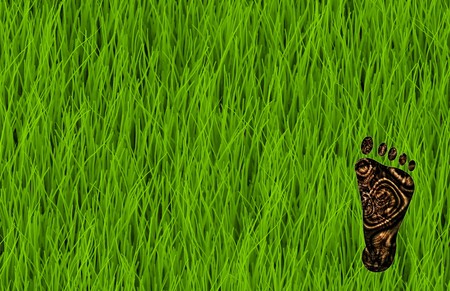 Carbon Footprint Reduction as a Concept Artの写真素材