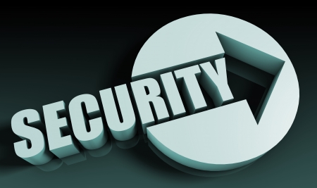 Security Concept With an Arrow Going Upwards 3Dの写真素材