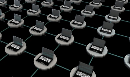 Computer Network and Cloud Computing Servers Art