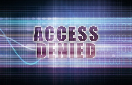 Access Denied on a Tech Business Chart Artの写真素材