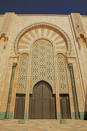 Hassan II Mosque in Casablanca Morocco Africaの写真素材