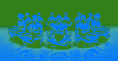 Zen State and a Peaceful or Calm Mind Conceptの写真素材