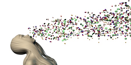 Over Consumption of Pills Medicine and Antibioticsの写真素材