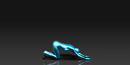 Yoga Class, the Child Basic Pose Stanceの写真素材